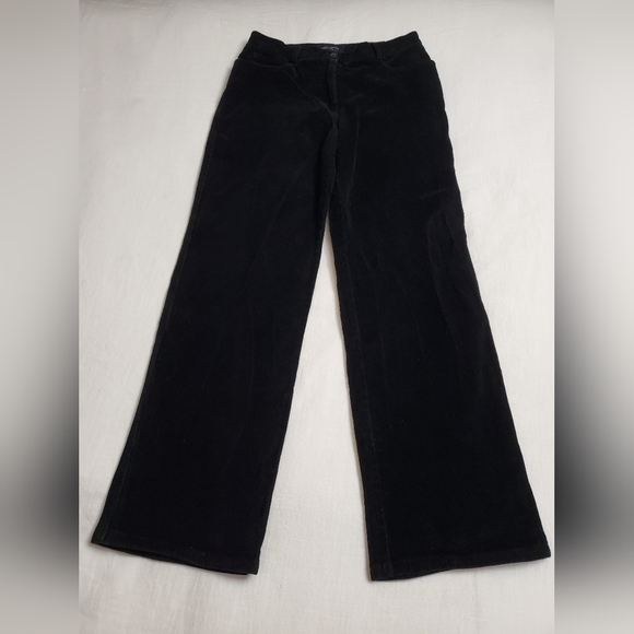 Piazza Sempione Black Flare Leg Corduroy Pants Women's Size 44 Classic Designer
